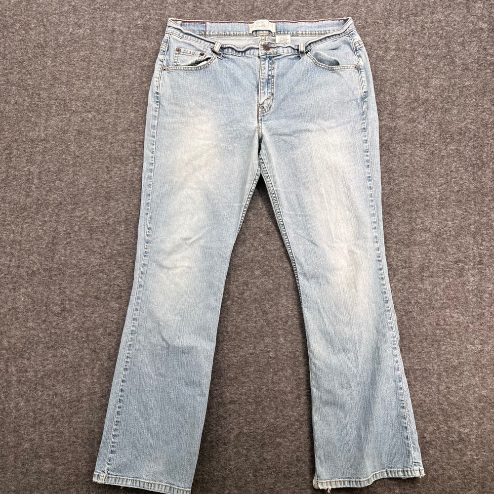 Levi Strauss Signature Bootcut Jeans Light Wash Distressed Misses 14 Medium